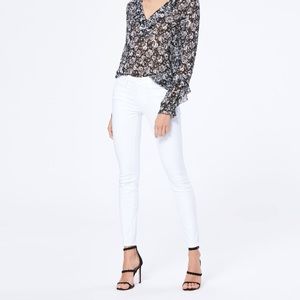 Paige Verdugo Ankle Ultra White Mid Rose Jeans